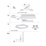 CorDuo Seilsystem Cardan Basis-Set Weiß-Matt, Chrom