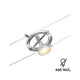 CorDuo Seilsystem Cardan Einzelspot Chrom-Matt: Einzelspot in chrom-matt an Seilsystem, schwenkbar, Wand- oder Deckenmontage