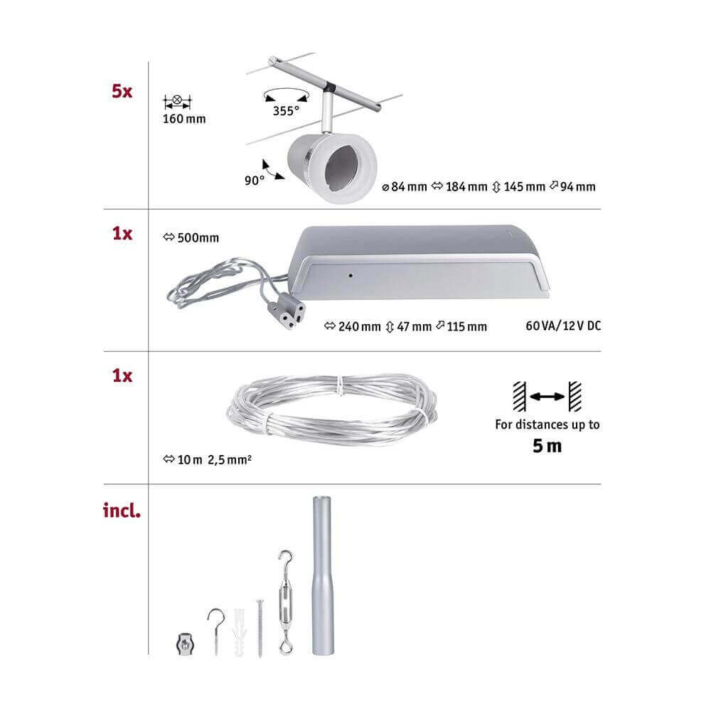 CorDuo Seilsystem Cone Basis-Set Chrom-Matt