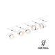 CorDuo Seilsystem Cone Basis-Set Weiß-Matt, Chrom - 5-Spot Seilsystem weiß matt mit chrom Akzenten, wand- und deckenmontierbar