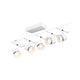 CorDuo Seilsystem Cone Basis-Set Weiß-Matt, Chrom - 5-Spot Seilsystem, wand- und deckenmontierbar, weiße Korpusoptik mit Chromring