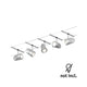 CorDuo Seilsystem Cup Basis-Set Chrom-Matt, Seilsystem 5 Spots in Chrom matt, wand- oder deckenmontierbar, Leuchtmittel nicht enthalten