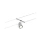 CorDuo Seilsystem Cup Basis-Set Chrom-Matt Einzelspot an Seilsystem, Chrom matt, wand- oder deckenmontierbar, flexibel verstellbar
