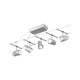 Alt Tag: CorDuo Seilsystem Cup Basis-Set Chrom-Matt mit 5 verstellbaren Spots für Wand- und Deckenmontage