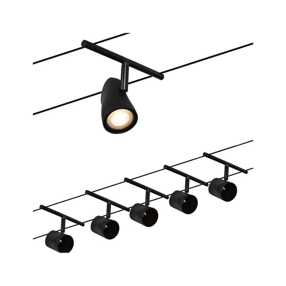 CorDuo Seilsystem Cup Basis-Set Schwarz-Matt, Chrom