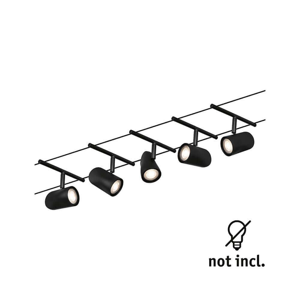 CorDuo Seilsystem Cup Basis-Set Schwarz-Matt, Chrom