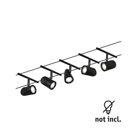 Corduo Rope System Cup podstawowy zestaw Black-Matt, Chrome