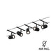 CorDuo Seilsystem Cup Basis-Set Schwarz-Matt, Chrom mit 5 Spots ohne Leuchtmittel.