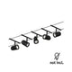 CorDuo Seilsystem Cup Basis-Set Schwarz-Matt, Chrom mit 5 Spots auf Seil