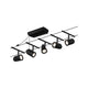 CorDuo Seilsystem Cup Basis-Set Schwarz-Matt, Chrom mit 5 Spots ohne Leuchtmittel.