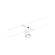 CorDuo Seilsystem Cup Basis-Set in Weiß matt mit Chrom, 5 Spots, flexibel montierbar an Wand oder Decke.