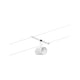 CorDuo Seilsystem Basis-Set in Weiß-Matt mit Chrom-Details und 5 Spots, flexibel für Wand- und Deckenmontage.