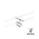 CorDuo Seilsystem Cup Einzelspot Chrom-Matt, Einzelspot an Seilsystem, Chrom matt, wand- oder deckenmontierbar, minimalistisches Spotlight