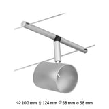 CorDuo Seilsystem Cup Einzelspot Chrom-Matt