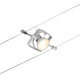 CorDuo Seilsystem Mac II Basis-Set Chrom-Matt mit Spot an Seil montiert