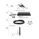 CorDuo Seilsystem Mac II Basis-Set Schwarz-Matt, Chrom Zubehör und Montageanleitung.
