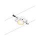 CorDuo Seilsystem Mac II Basis-Set Weiß-Matt, Chrom mit einstellbarem Spotlicht.