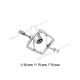 CorDuo Seilsystem Mac II Einzelspot Chrom-Matt mit abmessungen 55mm und 75mm, ideal zur Wand- und Deckenmontage.