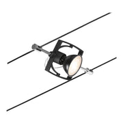 CorDuo Seilsystem Mac II Einzelspot Schwarz-Matt, Chrom für Wand- und Deckenmontage