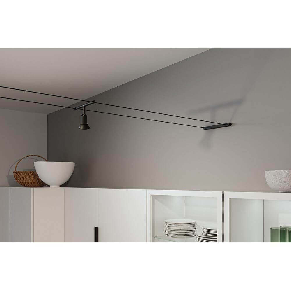 CorDuo Seilsystem Montageset Halterung 2er-Set Schwarz-Matt