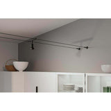 CorDuo Seilsystem Montageset Wandanschluss Schwarz-Matt