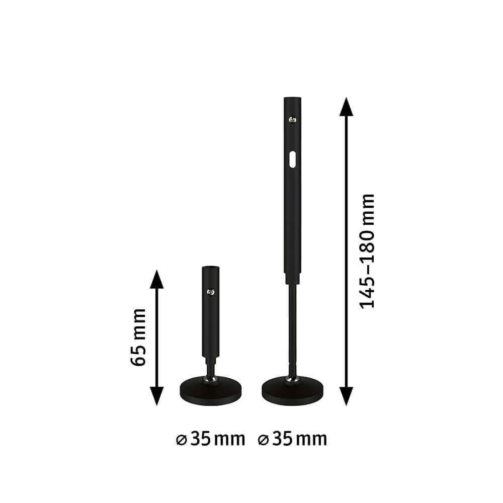 CorDuo Seilsystem Montageset Wandanschluss Schwarz-Matt