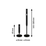CorDuo Seilsystem Montageset Wandanschluss Schwarz-Matt