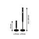 Kit de montage CorDuo pour système de câbles raccord mural noir mat, deux raccords muraux en noir mat avec indications de dimensions