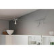 CorDuo kit de montage pour système de câbles raccord mural blanc mat sur un mur moderne avec éclairage de plafond.