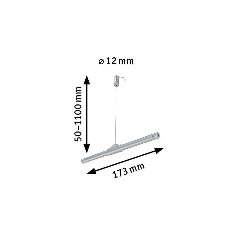 CorDuo Seilsystem Montageset Zwischenabhängung 1m Chrom-Matt