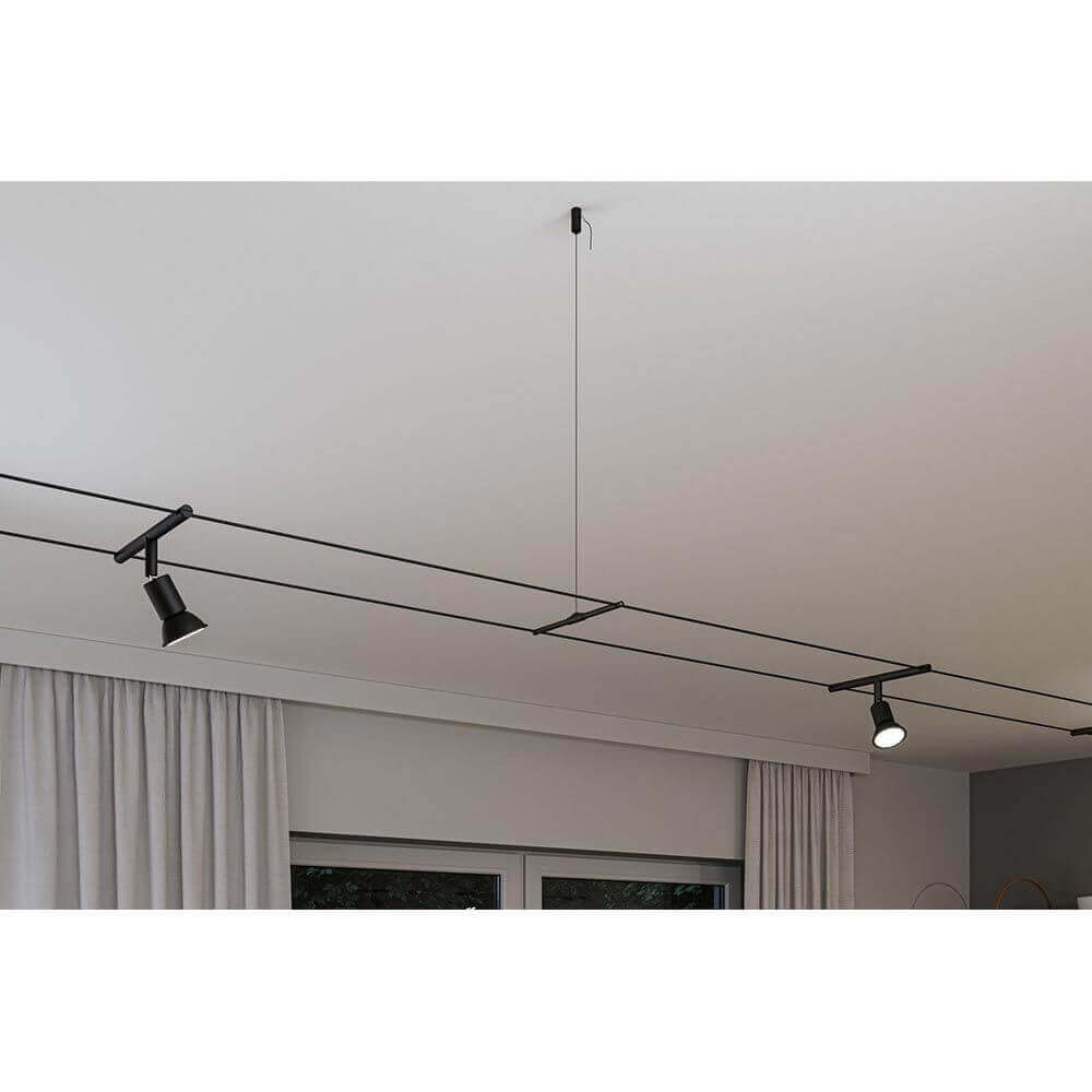 CorDuo Seilsystem Montageset Zwischenabhängung 1m Schwarz-Matt