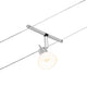 CorDuo Seilsystem Sheela Basis-Set Chrom-Matt LED Spot auf Seil montiert, modern und vielseitig.