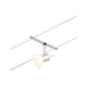 CorDuo Seilsystem Sheela Einzelspot Chrom-Matt beleuchteter Einzelspot an Wand- oder Deckenmontage, modernes mattes Chrom