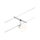 CorDuo Seilsystem Sheela Einzelspot Chrom-Matt an Kabelseil, mattchrom Spot zur Wand- oder Deckenmontage