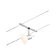 CorDuo Seilsystem Sheela Einzelspot Chrom-Matt an Wand- oder Deckenmontage, mattchrom Spot am Seilsystem, flexibel ausrichtbar