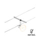 CorDuo Seilsystem Sheela Einzelspot Chrom-Matt, einzelner mattchrom Spot am Seilsystem, Wand- oder Deckenmontage, Lampe nicht enthalten