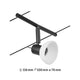 CorDuo Seilsystem Sheela Einzelspot Schwarz-Matt, Chrom