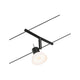 CorDuo Seilsystem Sheela Einzelspot Schwarz-Matt, Chrom