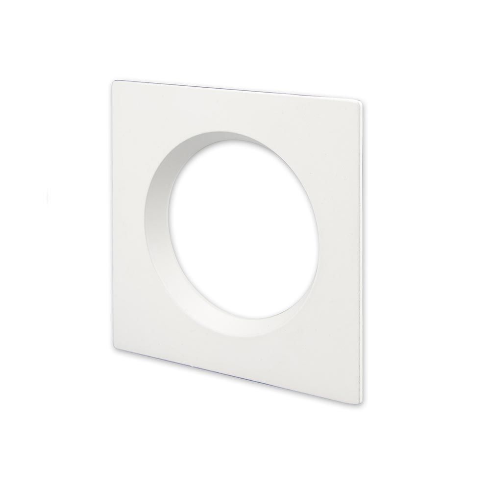 Tapa Sys-90 angular blanco empotrable para focos empotrables
