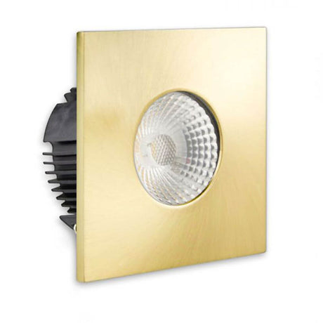 Cover für Einbaustrahler Sys-68 eckig Gold-Gebürstet für moderne Beleuchtung.