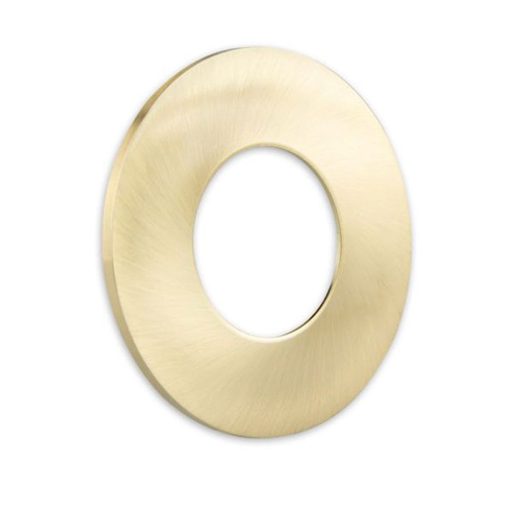 Cover für Einbaustrahler Sys-68 rund in gold-gebürsteter Optik, passend für die Serie Sys-68.