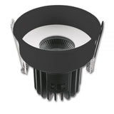 Tapa para foco empotrable Sys-68 redondo negro mate