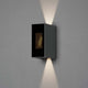 Cremona LED Außenwandlampe Flammen-Effekt mit modernem Design und digitalem Flamme-Effekt an Wandmontage