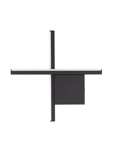 Cross LED Wandleuchte 30cm 2-flammig 2700K in Schwarz, geometrisches Design mit LED-Lichteffekten