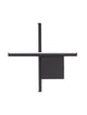 Cross LED Wandleuchte 30cm 2-flammig 2700K in modernem, geometrischem Design mit mattem Gold.