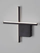 Cross LED Wandleuchte 30cm 2-flammig 2700K in elegantem mattem Schwarz mit LED-Beleuchtung.