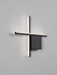 Cross LED Wandleuchte 30cm 2-flammig 2700K in mattem Schwarz mit eleganter Lichtwirkung.