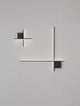 Cross LED Wandleuchte 30cm 2-flammig 2700K mit elegantem Design in satinmattem Gold.