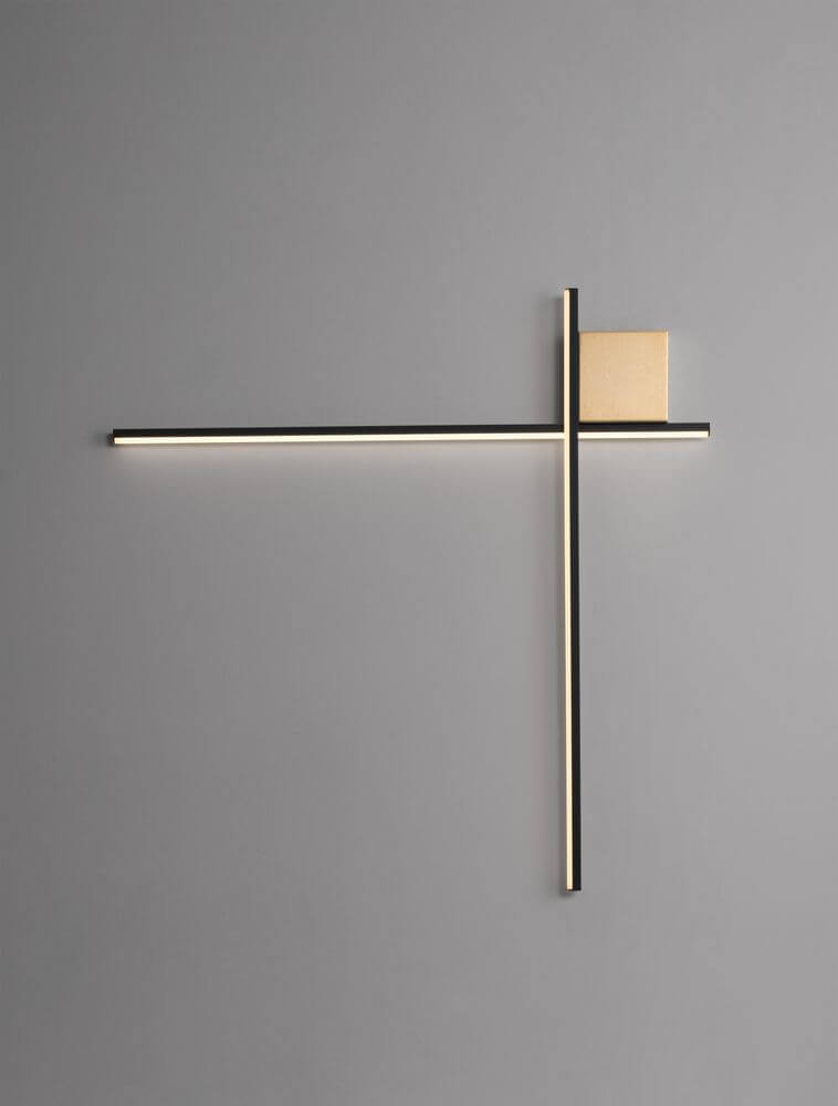 Cross LED Wandleuchte 80cm 2-flammig 2700K