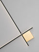 Cross LED Wandleuchte 80cm 2-flammig 2700K